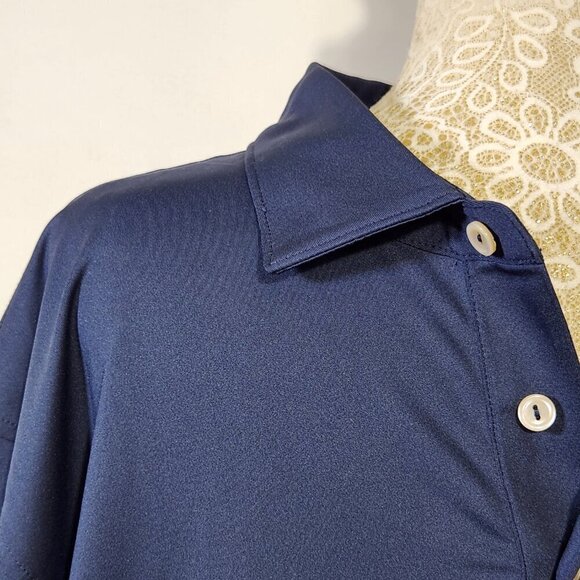 Peter Millar Men's Size L Blue Summer Comfort Crown Sport Sun Protection Shirt - Picture 4 of 13